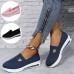 Women's Sneakers Plus Size Flyknit Shoes Slip-on Sneakers Outdoor Daily Solid Color Solid Colored Summer Flat Heel Round Toe Sporty Casual Walking Tissage Volant Loafer Black Pink Blue