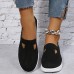 Women's Sneakers Plus Size Flyknit Shoes Slip-on Sneakers Outdoor Daily Solid Color Solid Colored Summer Flat Heel Round Toe Sporty Casual Walking Tissage Volant Loafer Black Pink Blue