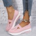 Women's Sneakers Plus Size Flyknit Shoes Slip-on Sneakers Outdoor Daily Solid Color Solid Colored Summer Flat Heel Round Toe Sporty Casual Walking Tissage Volant Loafer Black Pink Blue