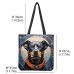 Women's Tote Shoulder Bag Canvas Tote Bag Polyester Shopping Daily Holiday Print Large Capacity Foldable Lightweight Dog Black White Yellow