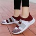 Women's Sneakers Slip-Ons Plus Size Flyknit Shoes Comfort Shoes Outdoor Daily Color Block Striped Summer Flat Heel Round Toe Sporty Casual Comfort Mesh Loafer Black White Pink