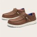 Men's Sneakers Casual Shoes Moccasin Comfort Shoes Walking Vintage Casual Outdoor Daily Faux Leather Breathable Lace-up Blue Brown Summer Spring