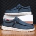 Men's Sneakers Casual Shoes Moccasin Comfort Shoes Walking Vintage Casual Outdoor Daily Faux Leather Breathable Lace-up Blue Brown Summer Spring