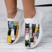 Women's Sneakers Slip-Ons Print Shoes Animal Print Plus Size Outdoor Daily Cat Flat Heel Fashion Casual Tissage Volant Colorful