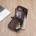 Men's Wallet Coin Purse Credit Card Holder Wallet PU Leather Daily Lightweight Durable Crocodile Black Brown