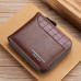 Men's Wallet Coin Purse Credit Card Holder Wallet PU Leather Daily Lightweight Durable Crocodile Black Brown