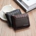 Men's Wallet Coin Purse Credit Card Holder Wallet PU Leather Daily Lightweight Durable Crocodile Black Brown