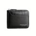 Men's Wallet Coin Purse Credit Card Holder Wallet PU Leather Daily Lightweight Durable Crocodile Black Brown