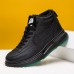 Men's Sneakers Boots Winter Boots Fleece lined Walking Casual Daily PU Warm Lace-up Black White Winter