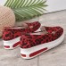 Women's Sneakers Plus Size Platform Sneakers Outdoor Work Daily Leopard Platform Wedge Heel Round Toe Fashion Sporty Casual Walking Mesh PU Loafer Red Brown