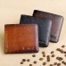 Men's Wallet Credit Card Holder Wallet Leather Outdoor Shopping Daily Large Capacity Waterproof Lightweight Solid Color Retro brown color - 20% off model (first layer of cowhide + Yellow brown - 20