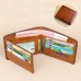 Men's Wallet Credit Card Holder Wallet Leather Outdoor Shopping Daily Large Capacity Waterproof Lightweight Solid Color Retro brown color - 20% off model (first layer of cowhide + Yellow brown - 20