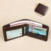 Men's Wallet Credit Card Holder Wallet Leather Outdoor Shopping Daily Large Capacity Waterproof Lightweight Solid Color Retro brown color - 20% off model (first layer of cowhide + Yellow brown - 20