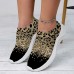 Women's Sneakers Slip-Ons Print Shoes Glitter Crystal Sequined Jeweled Plus Size Party Outdoor Daily Leopard 3D Rhinestone Sparkling Glitter Flat Heel Fashion Sporty Casual Tissage Volant Yellow Red