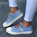 Women's Sneakers Plus Size Canvas Shoes Slip-on Sneakers Outdoor Daily Color Block Summer Flat Heel Round Toe Casual Minimalism Walking Canvas Loafer Red Blue Green