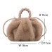 Women's Handbag Crossbody Bag Shoulder Bag Fluffy Bag Faux Fur Christmas Shopping Daily Braided Strap Large Capacity Lightweight Solid Color Patchwork Dark Khaki Light Khaki Black