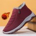 Women's Sneakers Boots Slip-Ons Snow Boots Waterproof Boots Plus Size Daily Walking Solid Color Fleece Lined Booties Ankle Boots Winter Wedge Heel Round Toe Sporty Casual Comfort Hiking Walking Faux