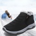 Women's Sneakers Boots Slip-Ons Snow Boots Waterproof Boots Plus Size Daily Walking Solid Color Fleece Lined Booties Ankle Boots Winter Wedge Heel Round Toe Sporty Casual Comfort Hiking Walking Faux