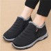 Women's Sneakers Boots Slip-Ons Snow Boots Waterproof Boots Plus Size Daily Walking Solid Color Fleece Lined Booties Ankle Boots Winter Wedge Heel Round Toe Sporty Casual Comfort Hiking Walking Faux