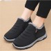 Women's Sneakers Boots Slip-Ons Snow Boots Waterproof Boots Plus Size Daily Walking Solid Color Fleece Lined Booties Ankle Boots Winter Wedge Heel Round Toe Sporty Casual Comfort Hiking Walking Faux