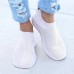 Women's Sneakers Slip-Ons Plus Size Flyknit Shoes Slip-on Sneakers Outdoor Office Work Solid Color Flat Heel Round Toe Sporty Casual Minimalism Walking Tissage Volant Loafer Light Blue Black White