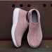 Women's Sneakers Slip-Ons Plus Size Flyknit Shoes Slip-on Sneakers Outdoor Office Work Solid Color Flat Heel Round Toe Sporty Casual Minimalism Walking Tissage Volant Loafer Light Blue Black White