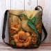 Women's Crossbody Bag Shoulder Bag Fluffy Bag Polyester Outdoor Shopping Daily Print Large Capacity Lightweight Durable Flower Yellow Dark Green Green