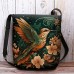 Women's Crossbody Bag Shoulder Bag Fluffy Bag Polyester Outdoor Shopping Daily Print Large Capacity Lightweight Durable Flower Yellow Dark Green Green