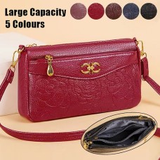 Women's Crossbody Bag Shoulder Bag Hobo Bag PU Leather Outdoor Daily Holiday Zipper Embossed Large Capacity Waterproof Lightweight Solid Color Color Block Black Pink Red