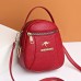 Women's Crossbody Bag Shoulder Bag Mobile Phone Bag PU Leather Outdoor Daily Holiday Zipper Large Capacity Waterproof Lightweight Solid Color Black Red Purple