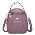 Women's Crossbody Bag Shoulder Bag Mobile Phone Bag PU Leather Outdoor Daily Holiday Zipper Large Capacity Waterproof Lightweight Solid Color Black Red Purple