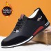 Men's Sneakers Casual Shoes Retro Walking Casual Daily Leather Comfortable Booties / Ankle Boots Loafer Black Blue Spring Fall