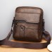 Men's Crossbody Bag Shoulder Bag Satchel Messenger Bag PU Leather Outdoor Daily Zipper Large Capacity Waterproof Lightweight Solid Color dark brown Black khaki