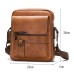 Men's Crossbody Bag Shoulder Bag Satchel Messenger Bag PU Leather Outdoor Daily Zipper Large Capacity Waterproof Lightweight Solid Color dark brown Black khaki