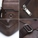 Men's Crossbody Bag Shoulder Bag Satchel Messenger Bag PU Leather Outdoor Daily Zipper Large Capacity Waterproof Lightweight Solid Color dark brown Black khaki