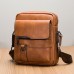 Men's Crossbody Bag Shoulder Bag Satchel Messenger Bag PU Leather Outdoor Daily Zipper Large Capacity Waterproof Lightweight Solid Color dark brown Black khaki