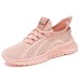 Women's Sneakers Flyknit Shoes Outdoor Daily Solid Color Flat Heel Round Toe Casual Comfort Minimalism Running Tissage Volant Loafer Black White Pink