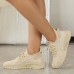 Women's Sneakers Flyknit Shoes Outdoor Daily Solid Color Flat Heel Round Toe Casual Comfort Minimalism Running Tissage Volant Loafer Black White Pink