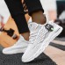 Men's Sneakers Flyknit Shoes Running Walking Sporty Casual Outdoor Daily Mesh Breathable Comfortable Slip Resistant Lace-up Black White Grey Summer