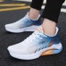 Men's Sneakers Flyknit Shoes Running Casual Daily Tissage Volant Breathable Lace-up Blue Green Summer Spring