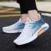 Men's Sneakers Flyknit Shoes Running Casual Daily Tissage Volant Breathable Lace-up Blue Green Summer Spring