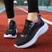 Men's Women's Sneakers Plus Size Outdoor Daily Color Block Summer Flat Heel Round Toe Fashion Sporty Casual Walking Tissage Volant Lace-up Black Pink Purple