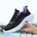 Men's Women's Sneakers Plus Size Outdoor Daily Color Block Summer Flat Heel Round Toe Fashion Sporty Casual Walking Tissage Volant Lace-up Black Pink Purple