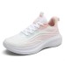 Men's Women's Sneakers Plus Size Outdoor Daily Color Block Summer Flat Heel Round Toe Fashion Sporty Casual Walking Tissage Volant Lace-up Black Pink Purple