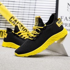 Men's Trainers Athletic Shoes Sneakers Comfort Shoes Work Sneakers Running Basketball Walking Sporty Casual Athletic Canvas Mid-Calf Boots Lace-up White Yellow Red Winter