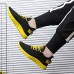 Men's Trainers Athletic Shoes Sneakers Comfort Shoes Work Sneakers Running Basketball Walking Sporty Casual Athletic Canvas Mid-Calf Boots Lace-up White Yellow Red Winter