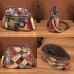 Women's Crossbody Bag Shoulder Bag Mobile Phone Bag Dome Bag Cowhide Daily Holiday Zipper Flower Large Capacity Waterproof Durable Patchwork Flower Folk Hengcai vertical color letter color lychee