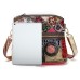 Women's Crossbody Bag Shoulder Bag Mobile Phone Bag Dome Bag Cowhide Daily Holiday Zipper Flower Large Capacity Waterproof Durable Patchwork Flower Folk Hengcai vertical color letter color lychee