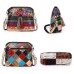 Women's Crossbody Bag Shoulder Bag Mobile Phone Bag Dome Bag Cowhide Daily Holiday Zipper Flower Large Capacity Waterproof Durable Patchwork Flower Folk Hengcai vertical color letter color lychee