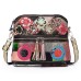 Women's Crossbody Bag Shoulder Bag Mobile Phone Bag Dome Bag Cowhide Daily Holiday Zipper Flower Large Capacity Waterproof Durable Patchwork Flower Folk Hengcai vertical color letter color lychee